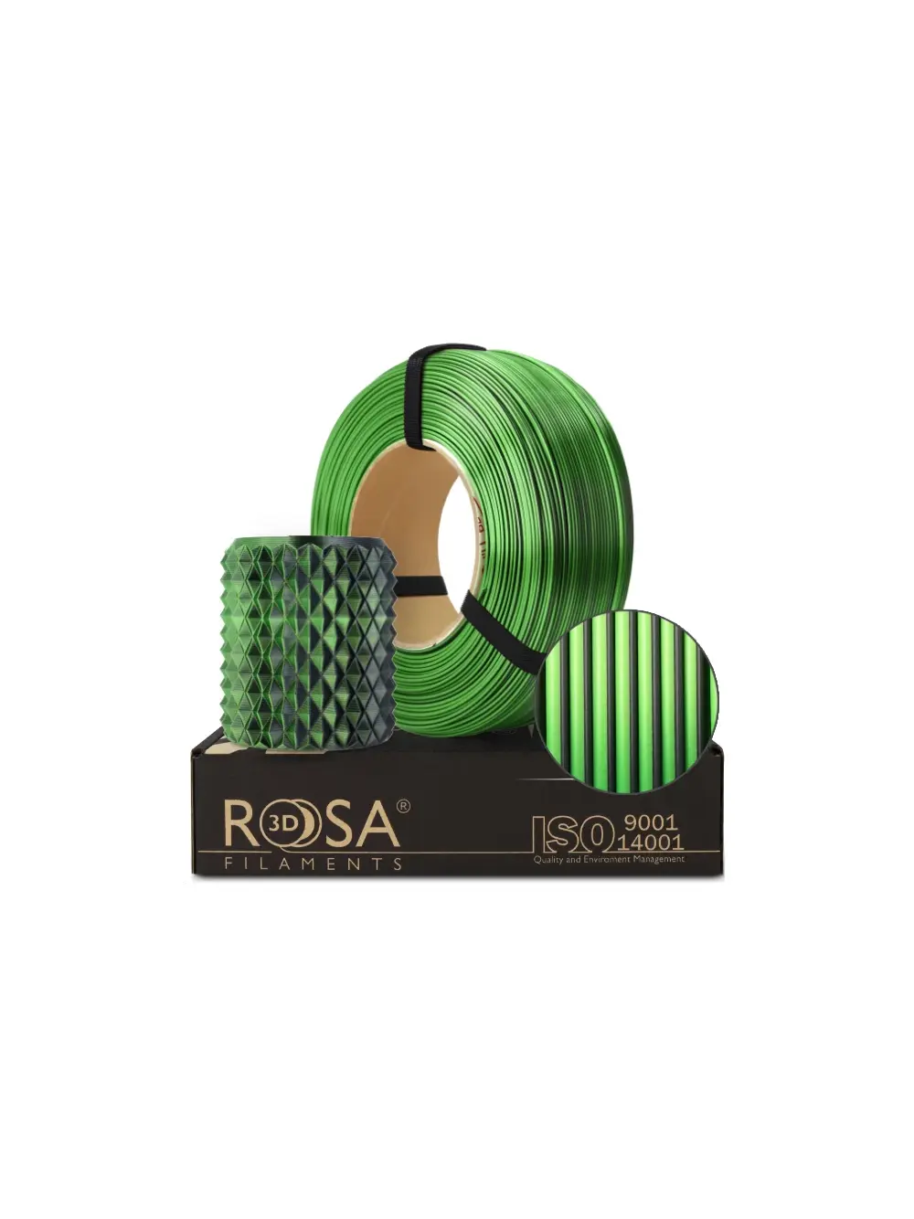 Filament 3D ReFill PLA Magic Silk Mistic Green