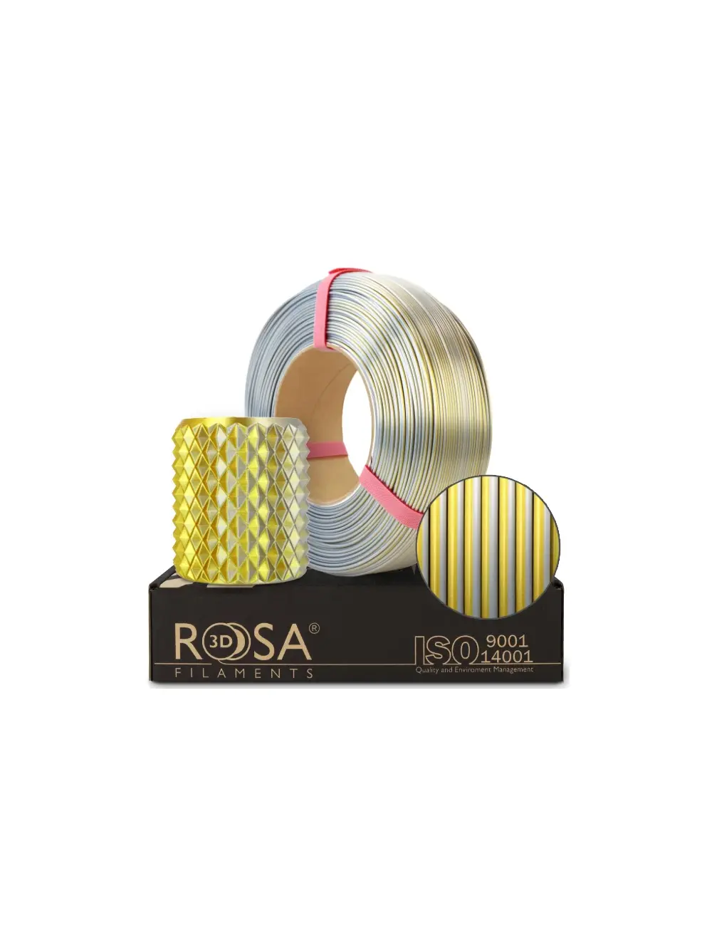 Filament 3D ReFill PLA Magic Silk Gold-Silver