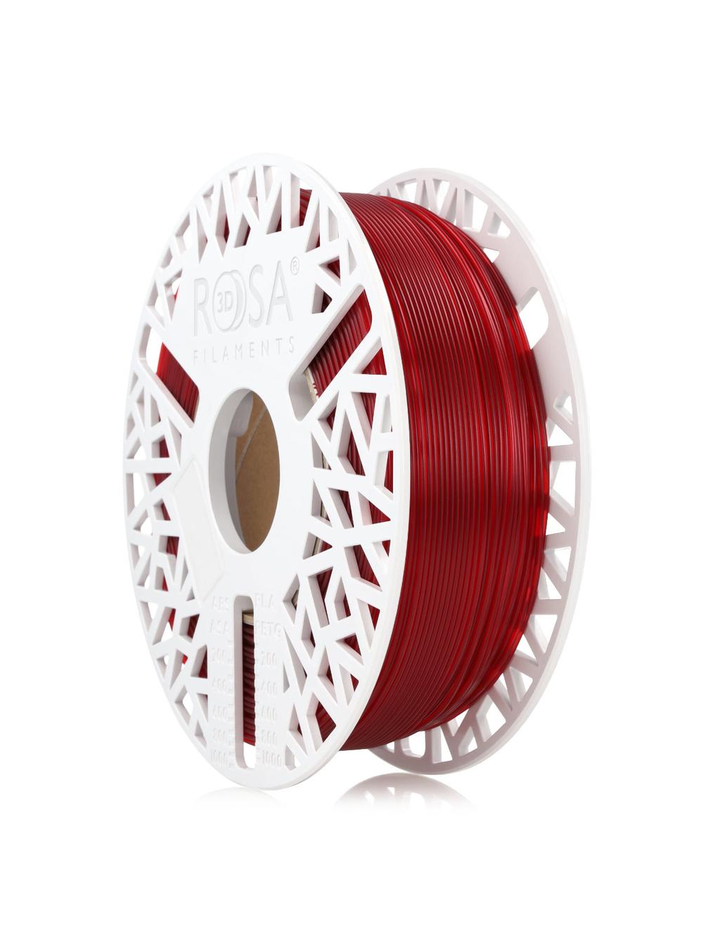 Filament 3D PET-G Standard HS Transparent Red