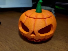 3D printed pumpkin, painted
