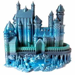 Castle printed from PLA Rainbow Silk Ocean filament