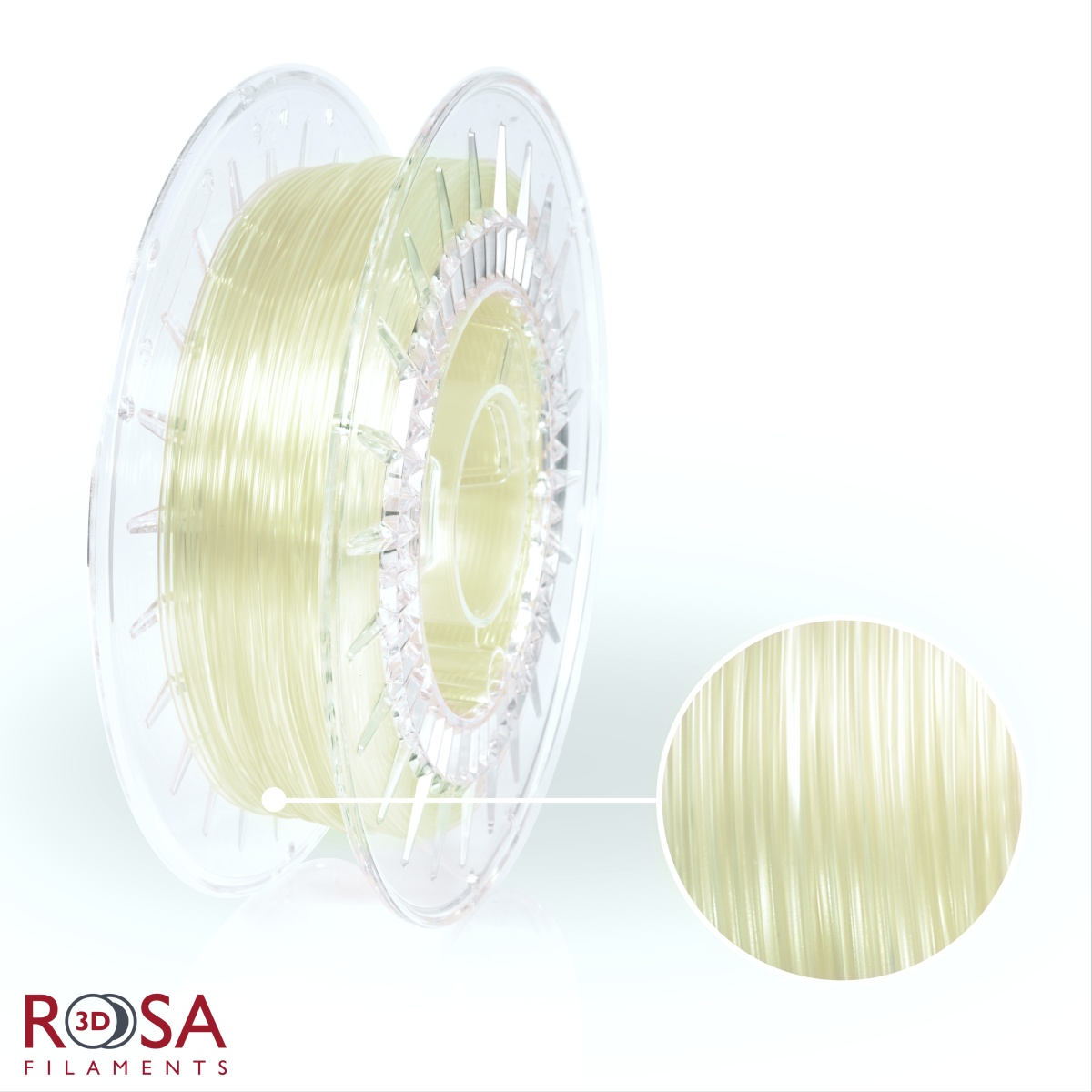 szpula filamentu PVA o wadze 0,5 kg produkcji ROSA3D